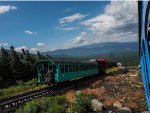 MWCR M3 on the way up passes our down train at Waumbek water tank